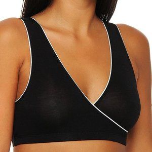Elita Bamboo Crossover Mini Camisole Bra Caviar / Ivory - 3638